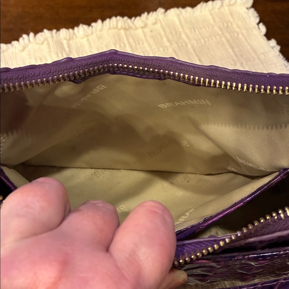 Brahmin Small Bekka Purple Curved Handbag (ABBA) - Picture 13 of 16